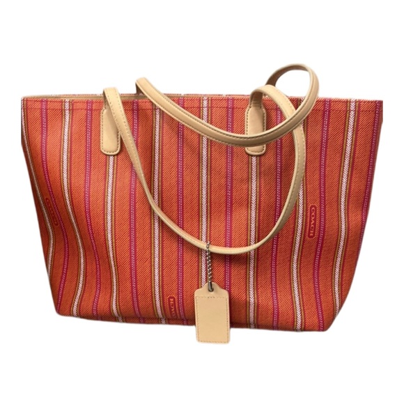 Coach Legacy Weekend Ticking Striped Tote Bag - Picture 1 of 13